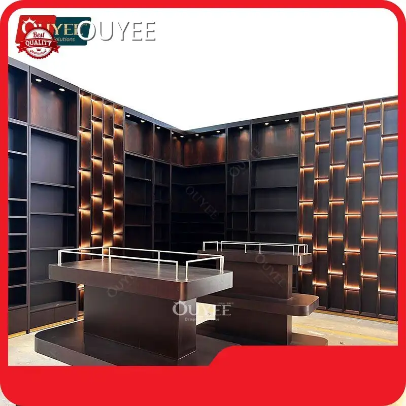 Custom Dispensary Glass Counter Showcase Tobacco Retail Display Unit 1