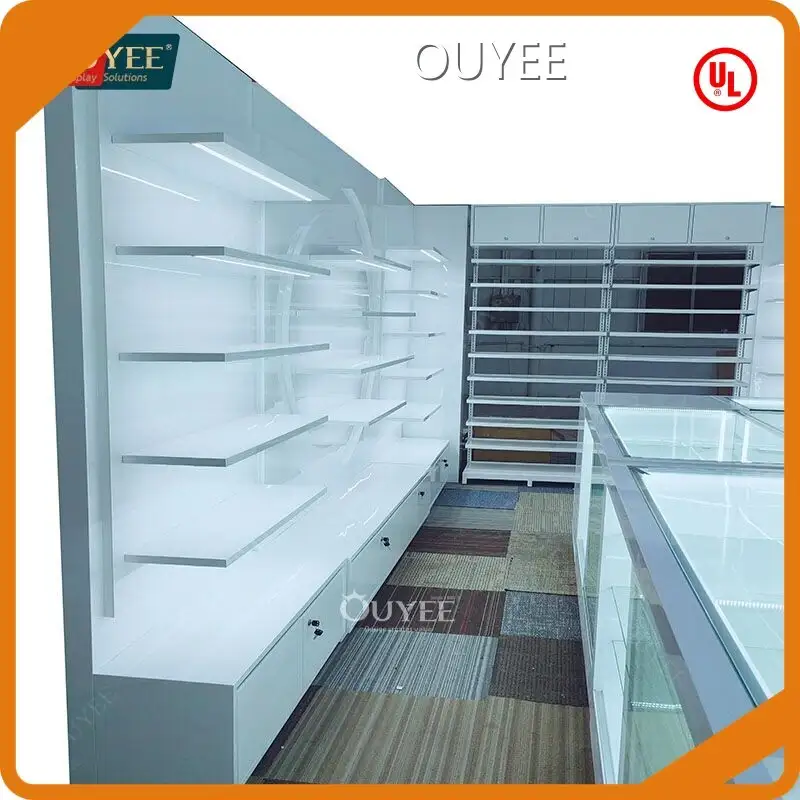 Retail Dispensary Fixture Slatwall Glass Display Case Cigar Cabinet 1