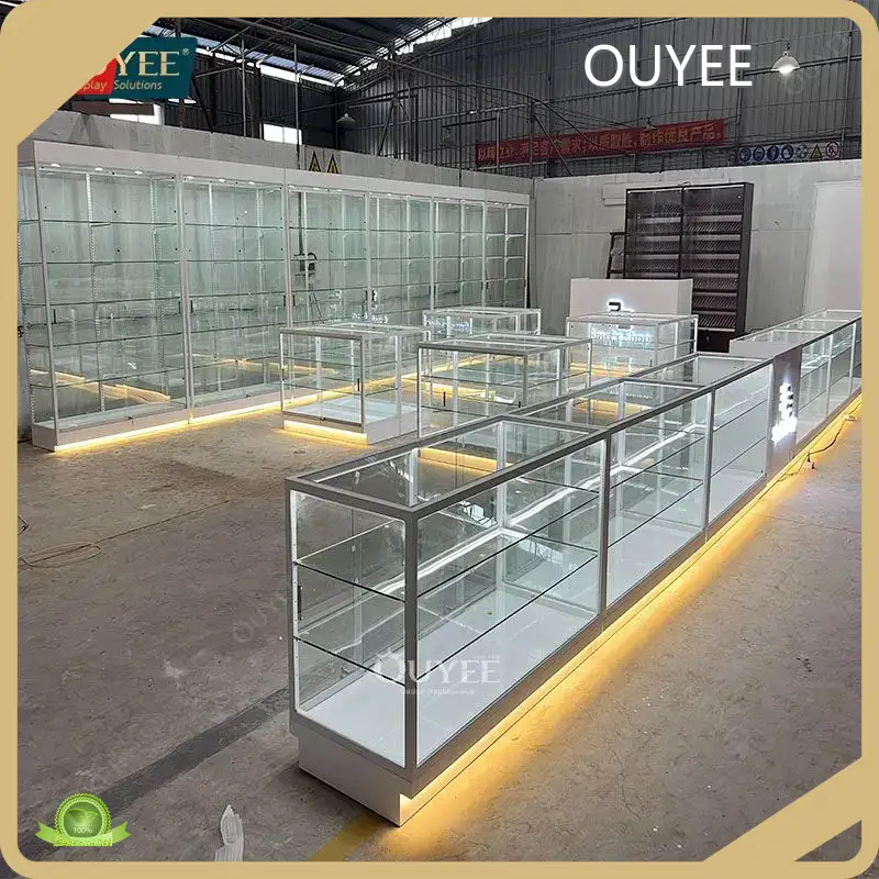 Custom Dispensary Multiple Cigarettes Glass Display Cabinets 1