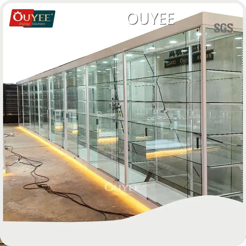 Dispensary Glass Display Case with LED for Smoke Shop 1