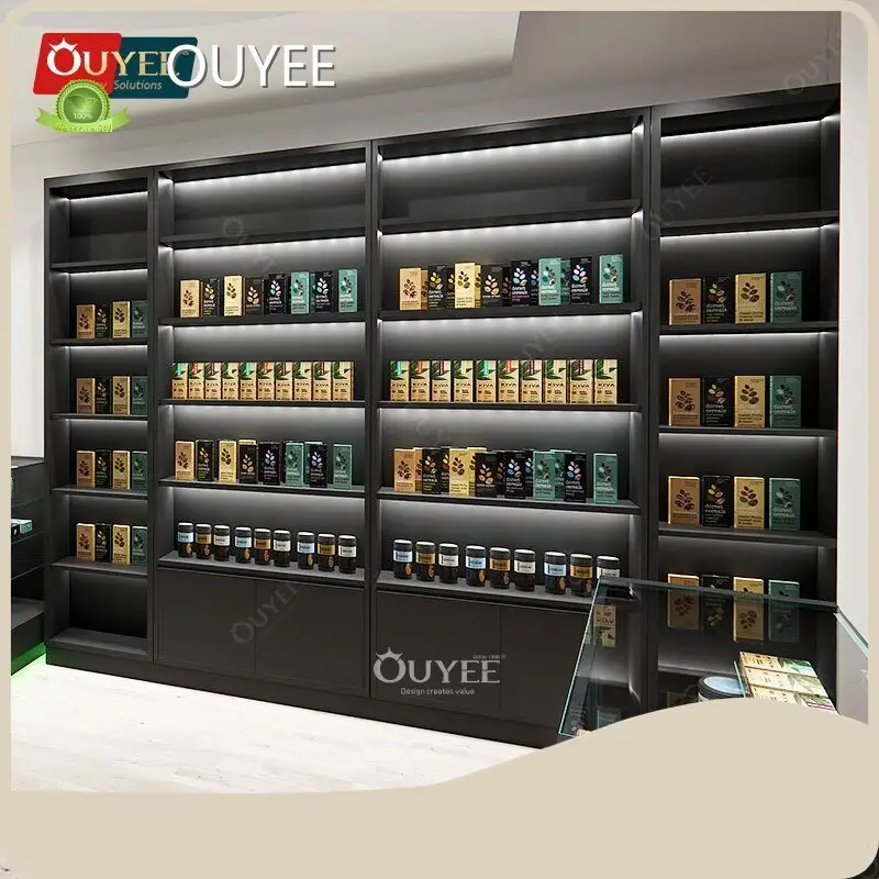 Hookah Slatwall Counter Glass Tobacco Display Rack for Smoke Shop 1