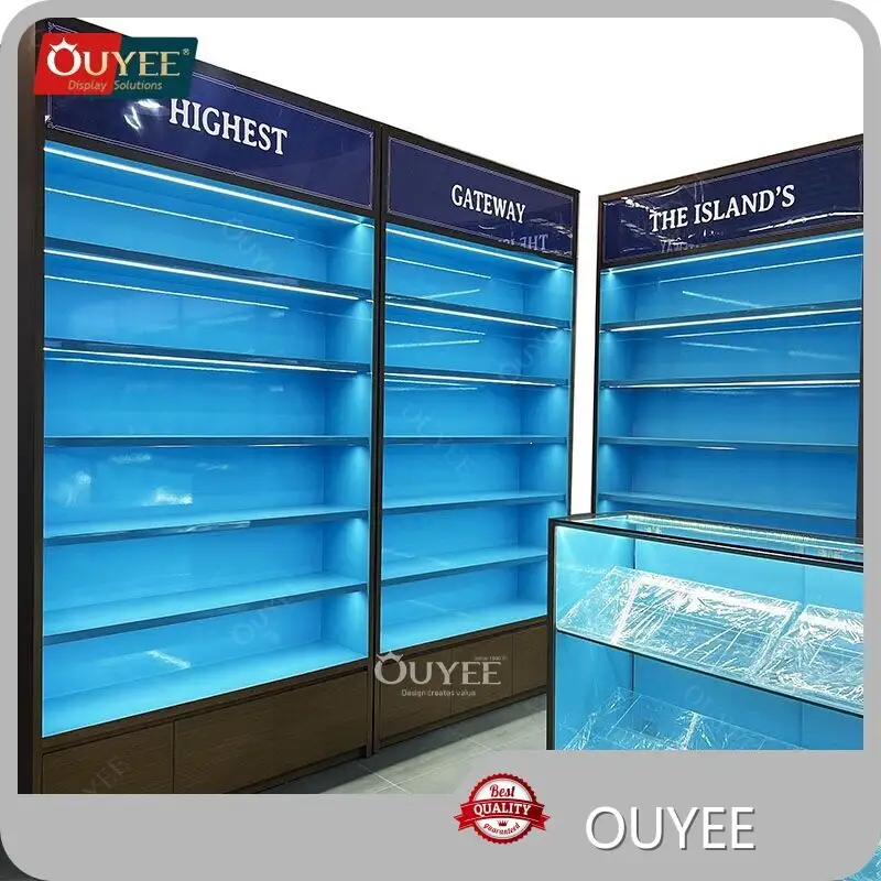 Commercial Glass LED Cigarette Display Case Merchandiser Rack 1