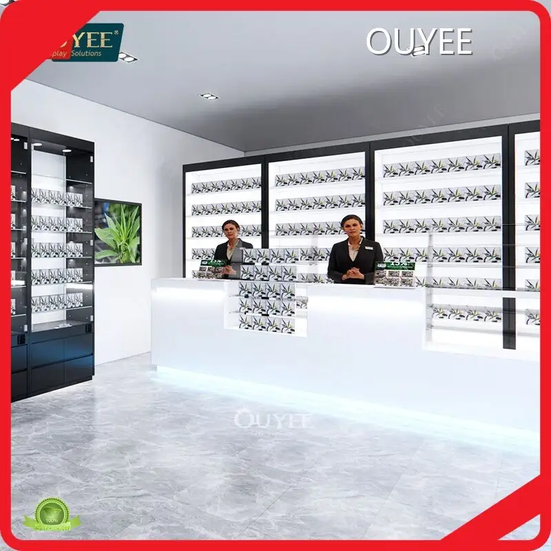 Tobacco Dispensary Counter Tempered Glass Cigarette Display Cabinet 1