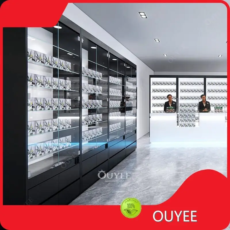 Retail Tobacco Showcase Counter Wooden Glass Cigarette Racks 1