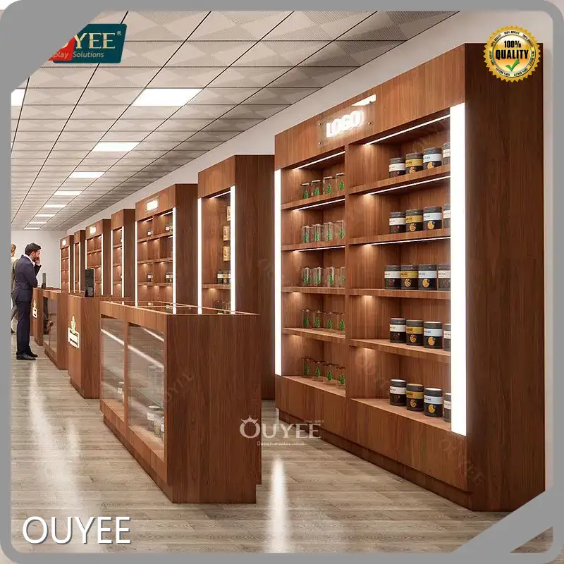 Cigar Humidor Glass Display Cabinet for Smoke Shop & Tobacco Store 1