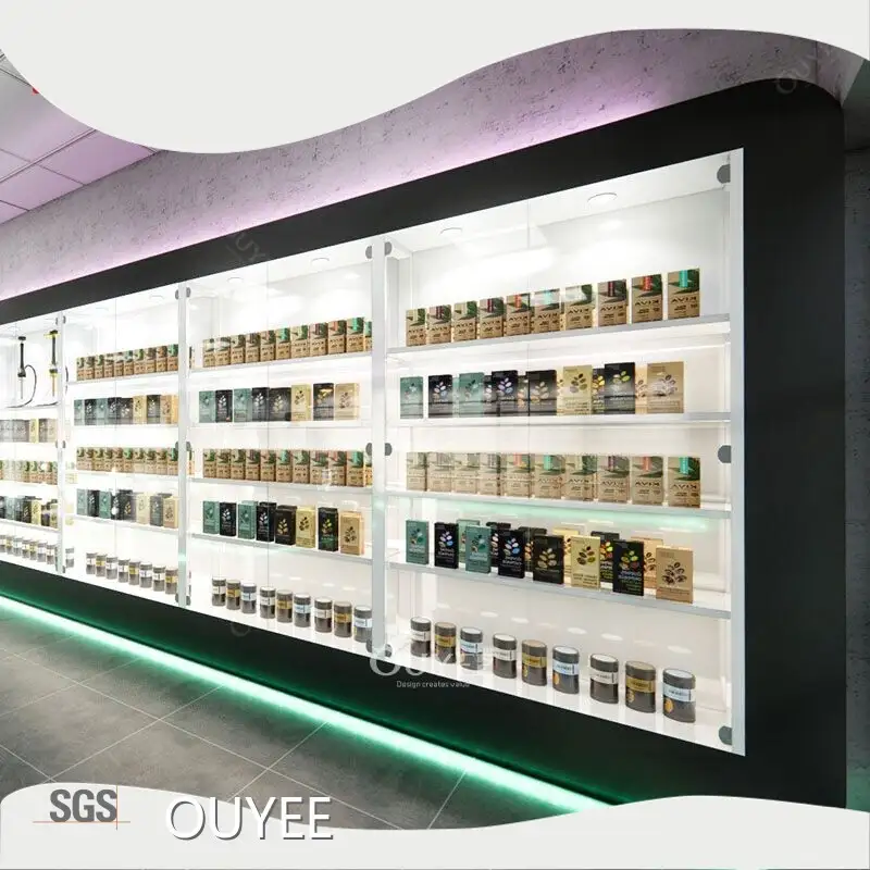 Double-Sided Glass Wooden Display Rack for Cigar & Tobacco Cases 1