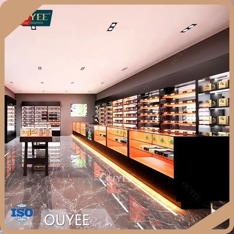 Glass Walk-In Cigar Humidor Tobacco Display Cabinet 1