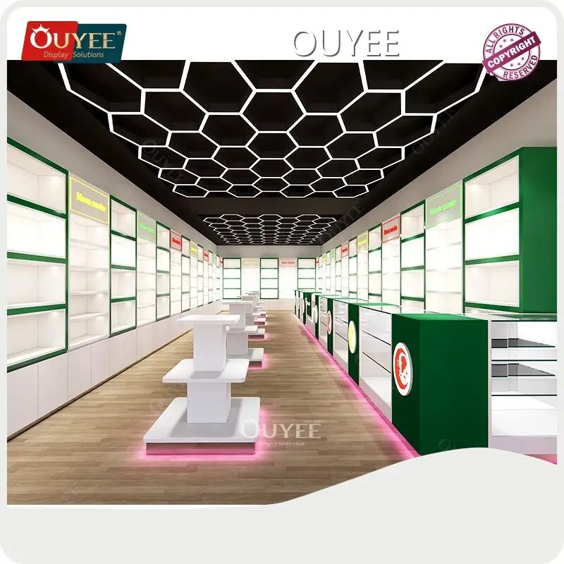 Dispensary Hookah Shelf Glass Cigarette Display Cabinet With Lock 1