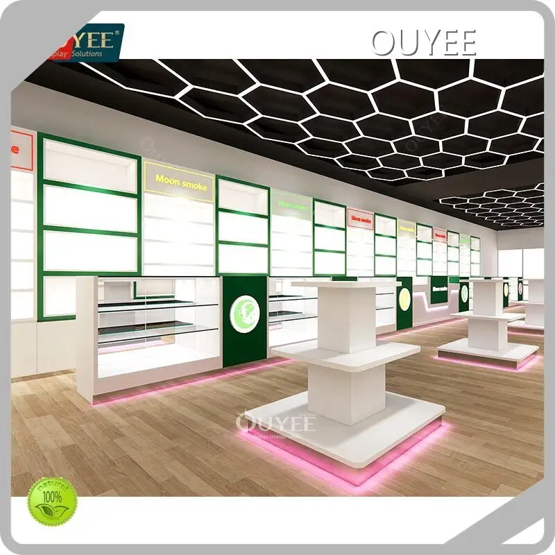 Cigarette Humidor Glass Showcase Display Table for Dispensary/Shop 1