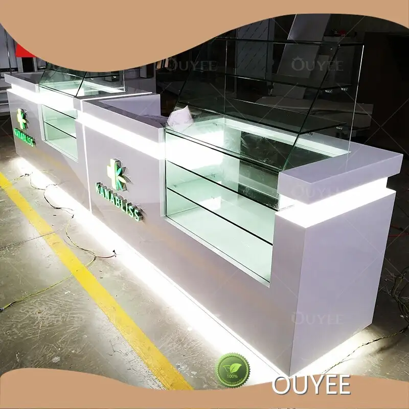 Customized Tobacco Shop Glass Display Counters & Dispensary Cases 1