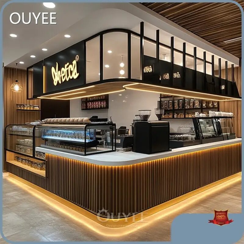 Custom Ice Cream, Bubble Tea & Coffee Shop Display Cabinet Counter 1