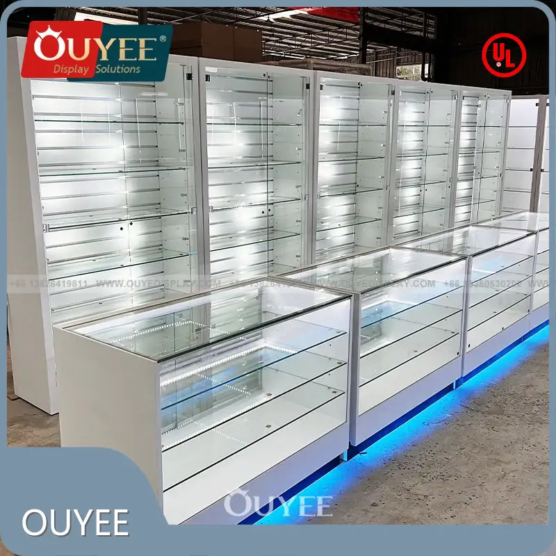 Smoke Shop Dispensary Supplies Display Cabinet with Drawers 1