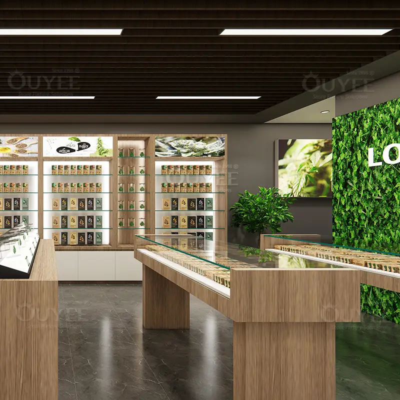 Custom Cannabis Dispensary Display Fixtures & Showcase System 1