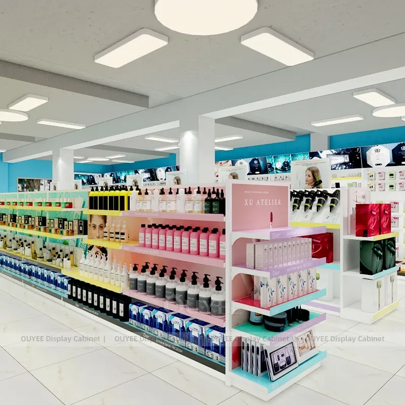 Retail Gondola Shelving Cosmetic Displays Wholesale - Ouyee 4