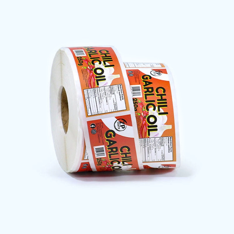 Custom Roll-Fed Food Labels with Hot Foil Stamping 1