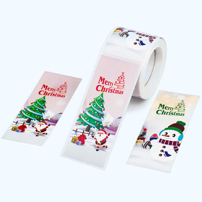 Christmas Gift Tag Stickers Roll – Vintage Holiday Labels for Presents & Packages 1