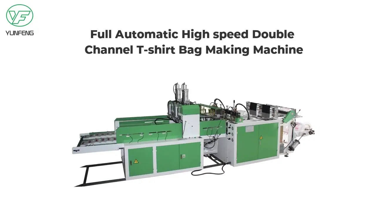 Full Automatic High speed Double Channel T-shirt Bag Making Machine1 1