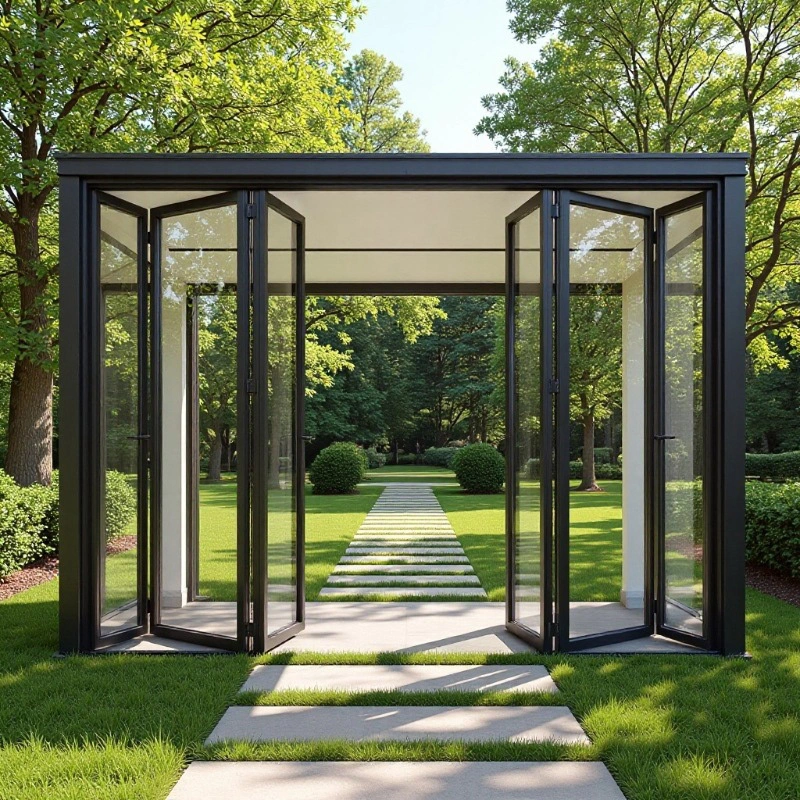 Thermal Break Aluminum Panoramic Folding Doors For Residential 1