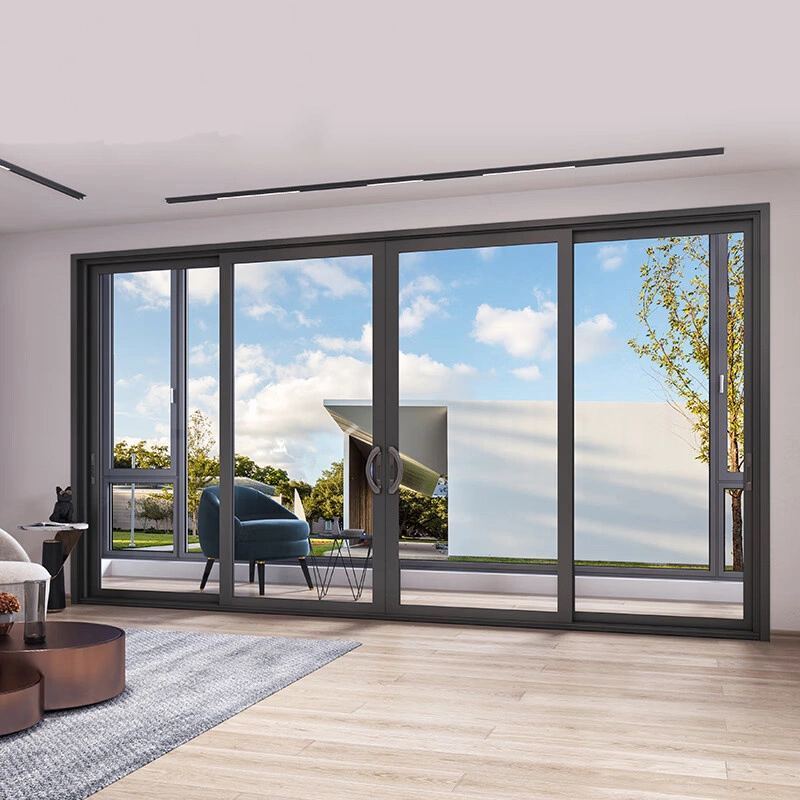 Sliding Aluminum Full View Door Sturdy Frame For Residential 1