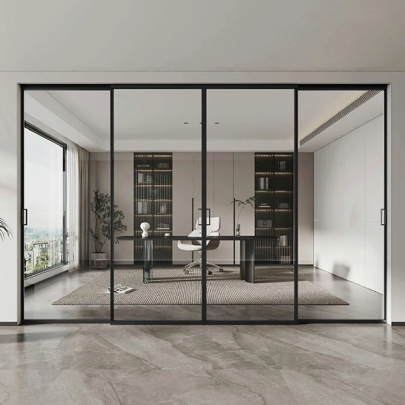 High-quality Slim Frame Aluminum Sliding Doors For Villa and Patio 1