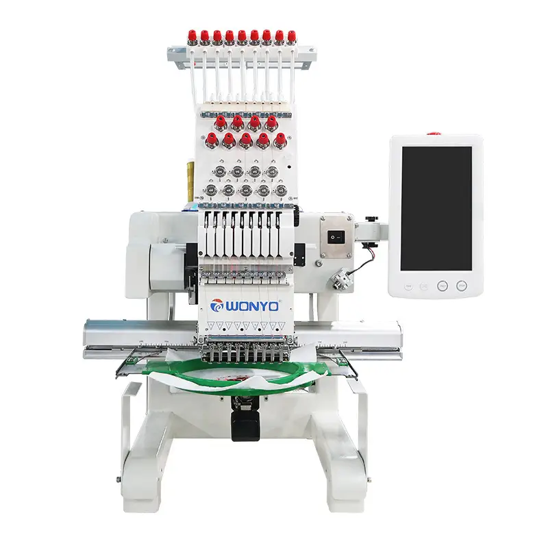 WONYO 9-Needle Single-Head Embroidery Machine, Embroidery area 360*200mm 1200SPM, Model WYQ901 1