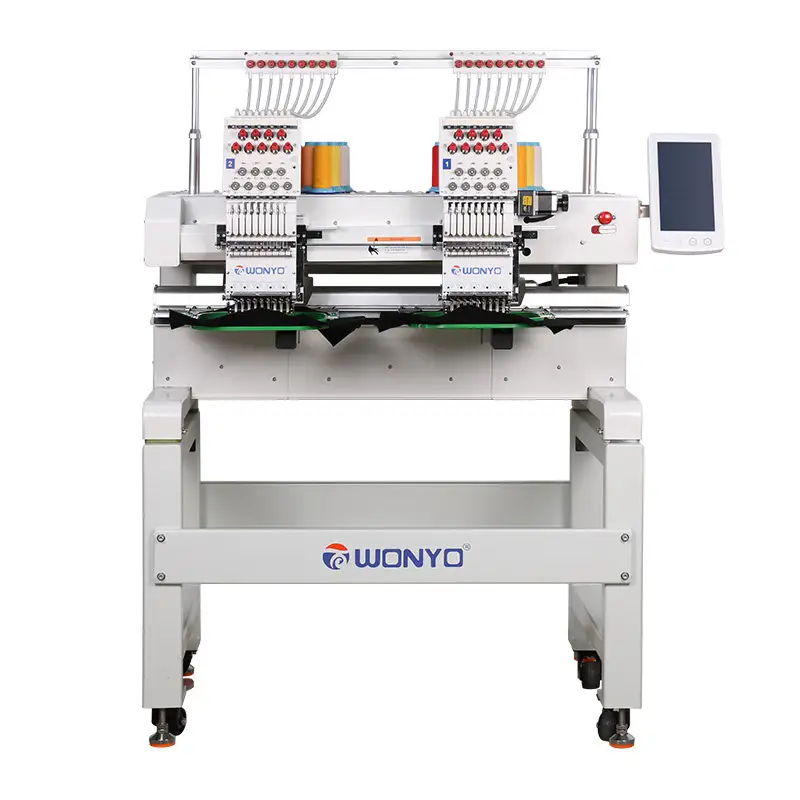 WONYO Twin-Head 9-Needle Embroidery Machine, Embroidery area 500*400mm 1000SPM, Model WYQ902 1