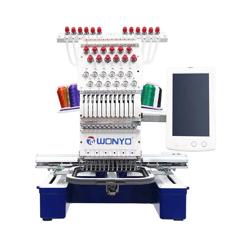 WONYO Nova 12 Portable Commercial Embroidery Machine, Embroidery area 360*220mm 1000SPM 1