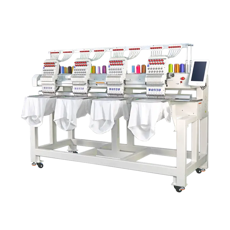 WONYO Four-Head 12-Needle Embroidery Machine, Embroidery area 500*450mm 1000SPM, Model WYQ1204 1