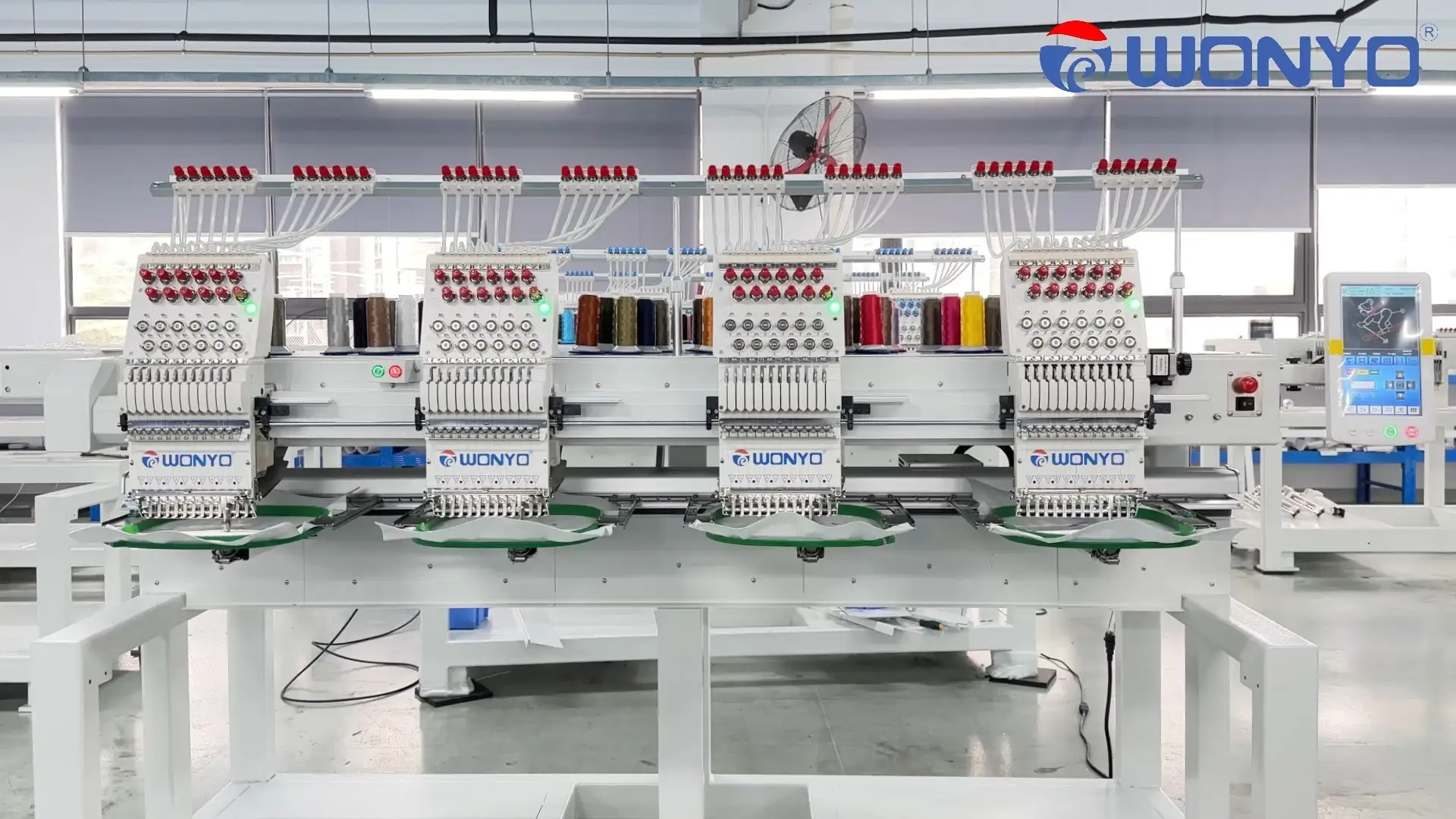 WONYO 4-Head 9-Needle Embroidery Machine, Embroidery area 500*450mm industrial embroidery machine from CHINA 1