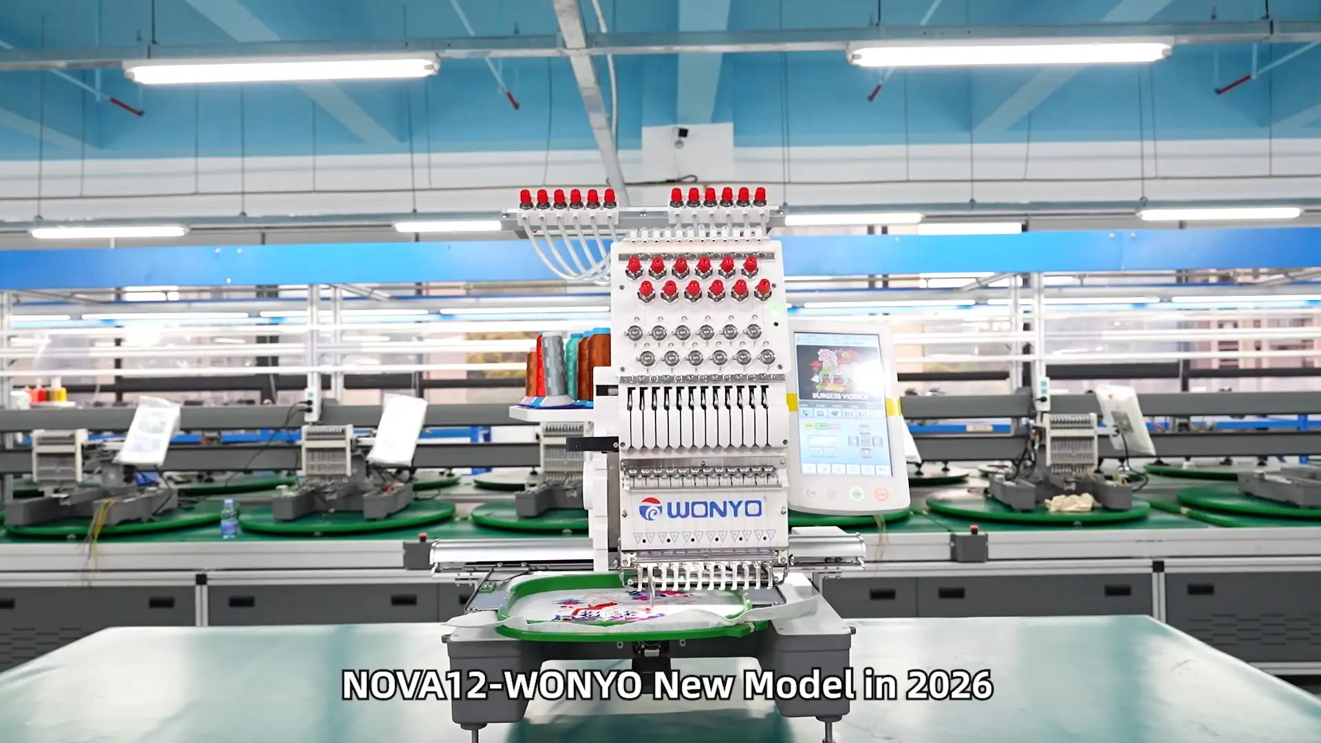 WONYO embroidery machine Nova 12 Portable, Embroidery area 400*220mm 1000SPM 1