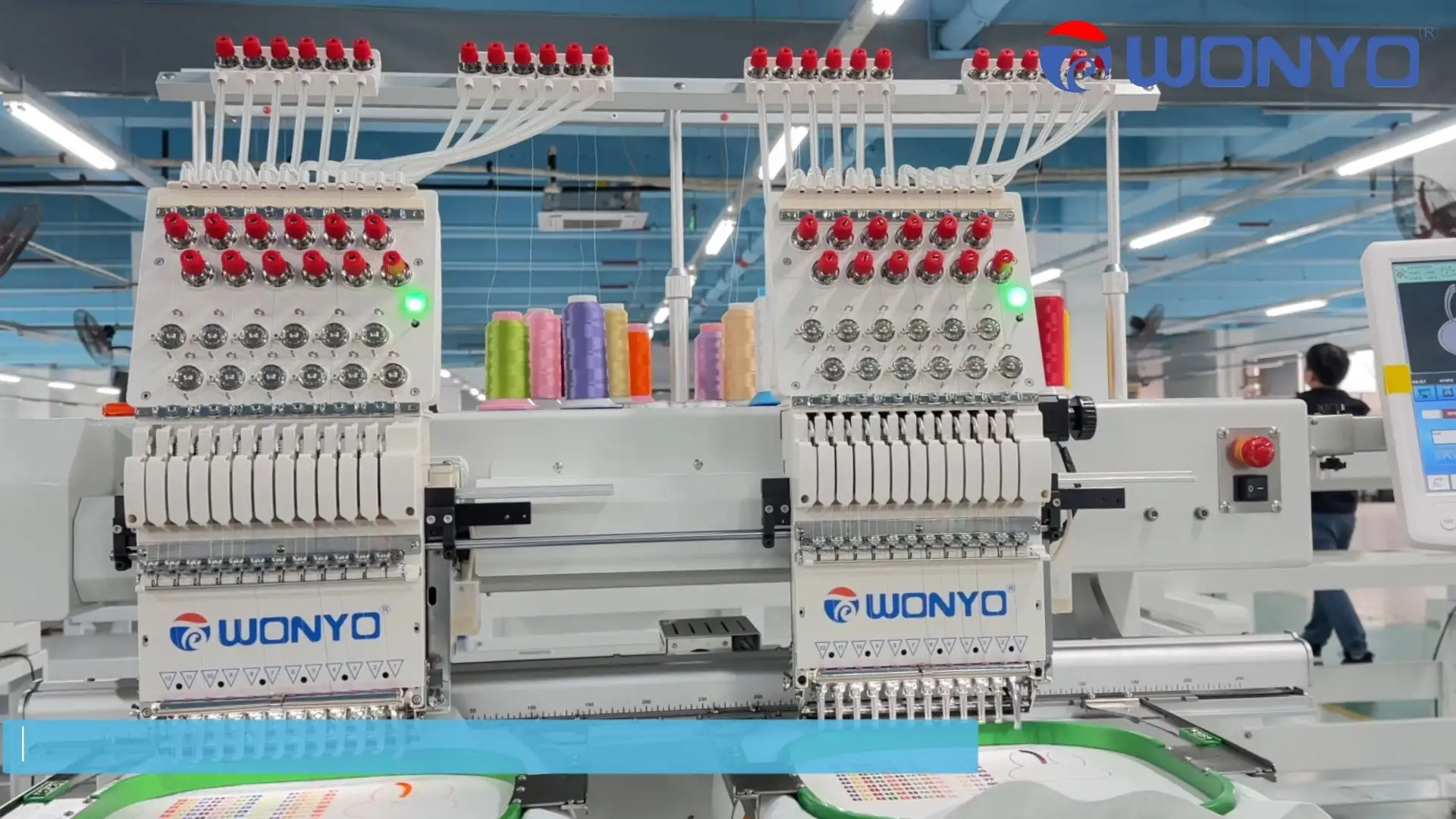 WONYO WYQ1202 Double Head 12 Needles Computerized Embroidery Machine 1