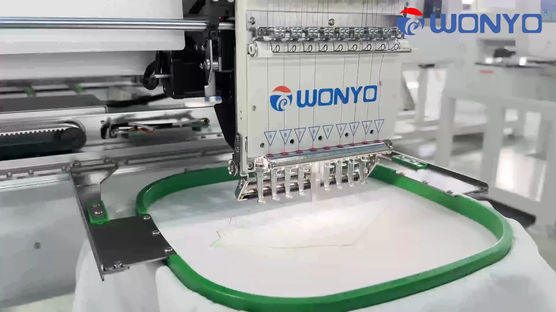 WONYO Three-Head 9-Needle Embroidery Machine, Embroidery area 500*450mm 1000SPM, Model WYQ903 1