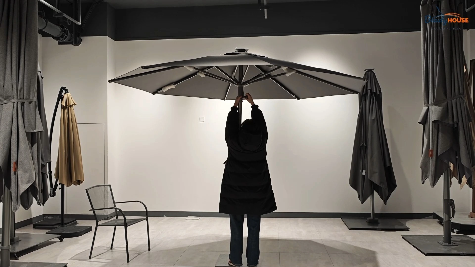 Outdoor Waterproof Umbrella Sun Shade Patio Umbrella And Base 1