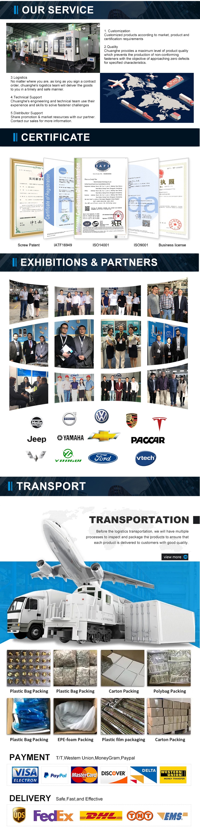 Custom Hexagonal Ball Fasteners Joint Round Steering Ball Head Stud/Bolt/Screw 10