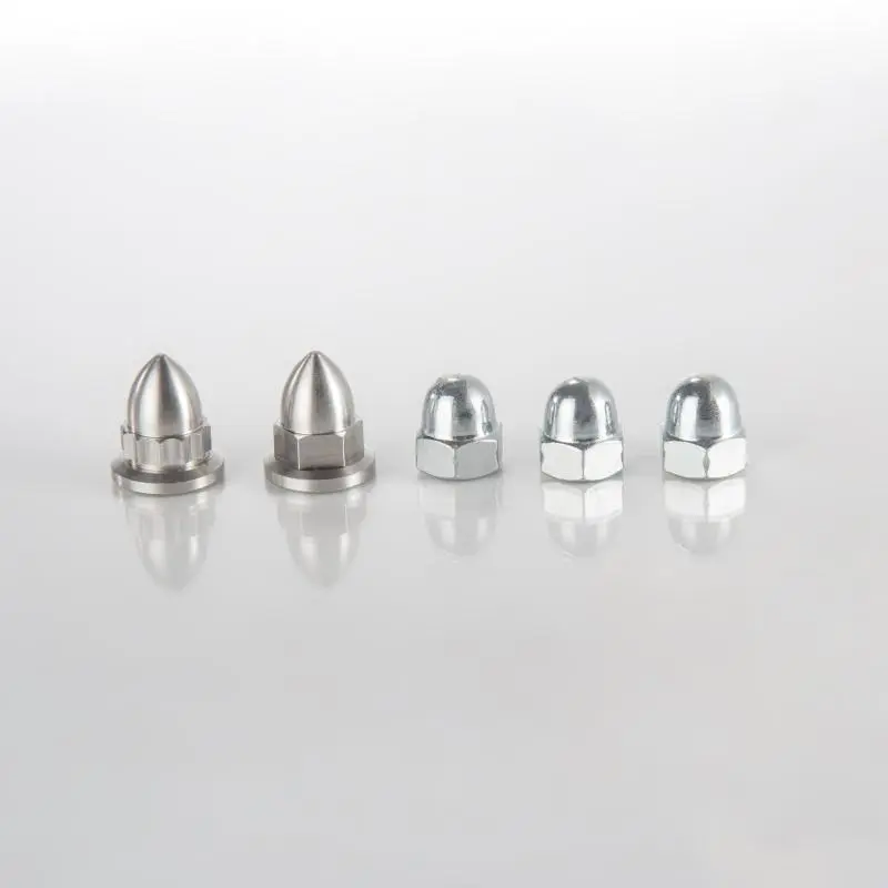 Hex Acorn Bolt Covers, Acorn Cap Nuts, Black Dome Nut Caps, Stainless Steel Dome Acorn Bolt Cup Nuts Protector Caps for 1