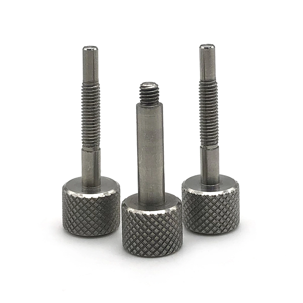 Oem Fastener Manufacturer Custom Black Aluminium Brass Stainless Steel M2 M3 M5 M8 Shoulder Knurled Thumb Screw 1