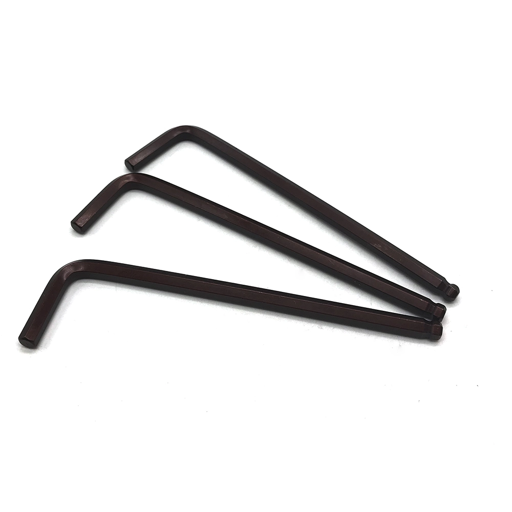 Nickle Plated L Handle Spanner Wrench Allen Hex Key with Ball Point 1.5/2/3/4/5/6mm 1