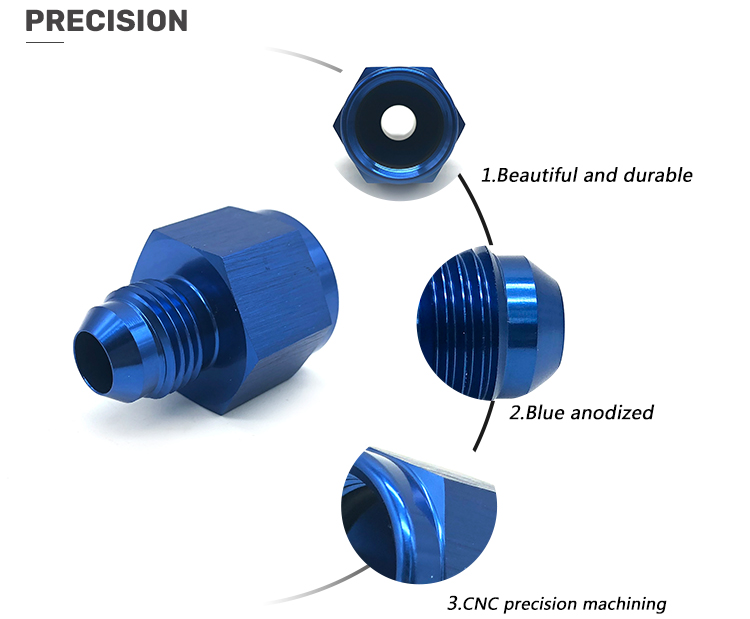Chuanghe - Aluminum Alloy Automotive oil Cooler Joints/hose end hose fittings Auto cnc part 8