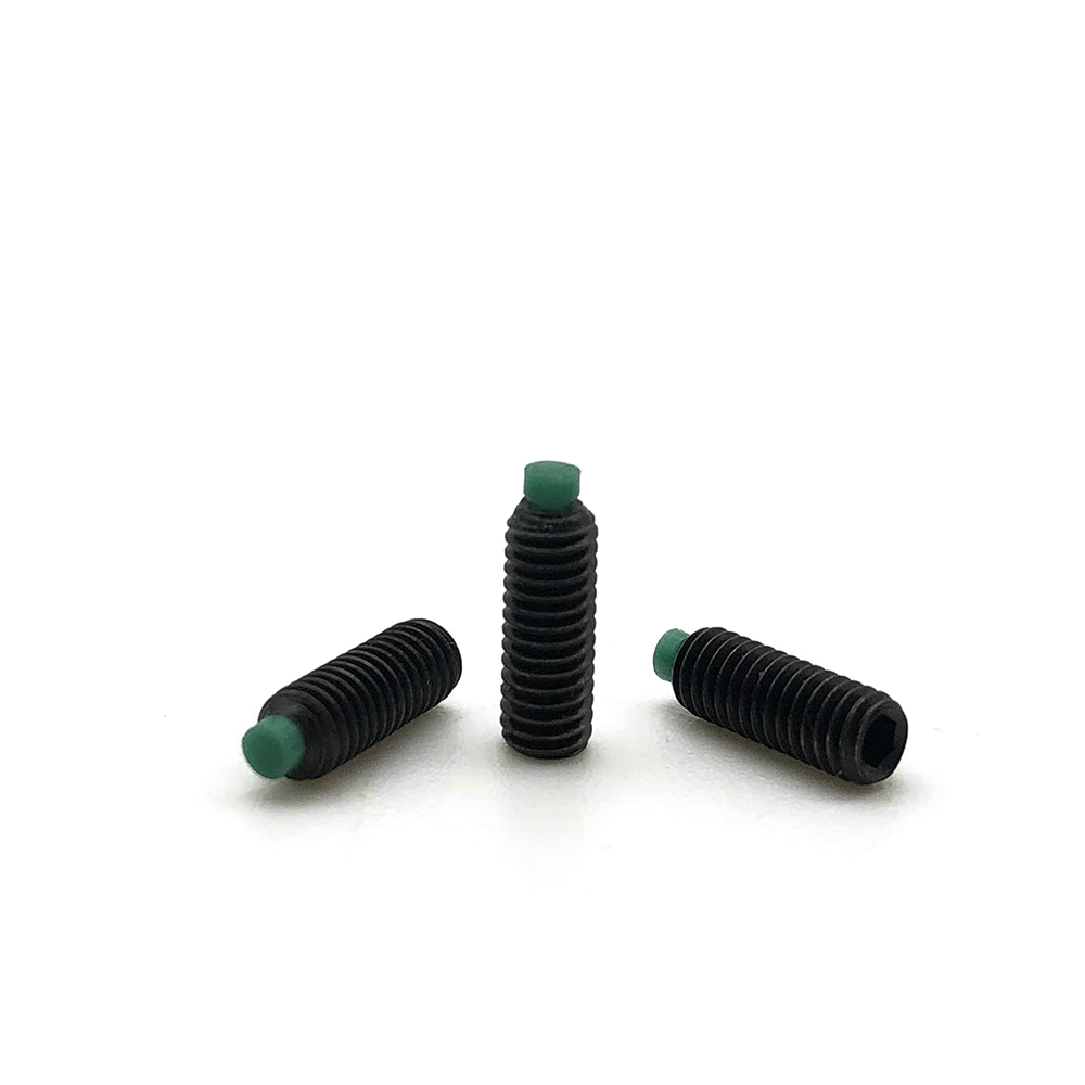 Set Screw Carbon steel Hex Socket Allen Grub Screw Nylon Tip Set Screw with Flat Point 5