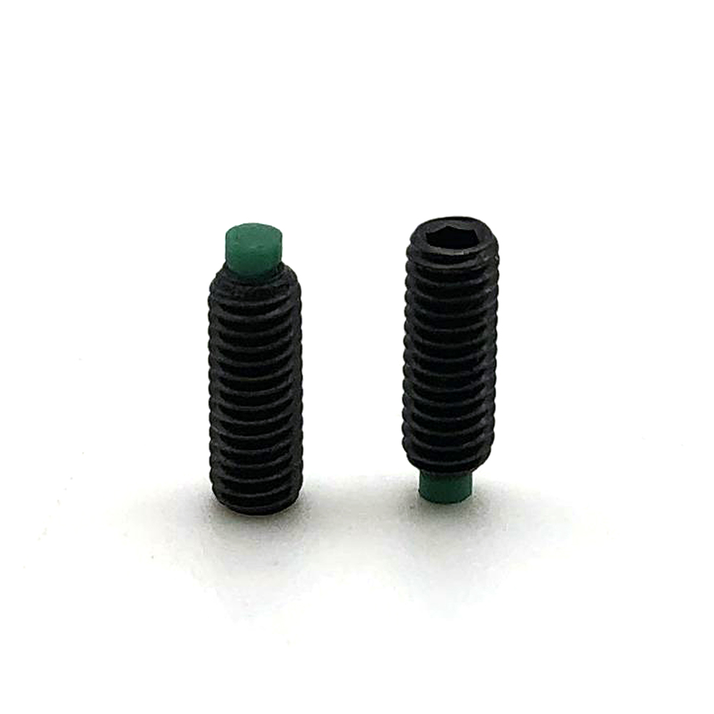 Set Screw Carbon steel Hex Socket Allen Grub Screw Nylon Tip Set Screw with Flat Point 6