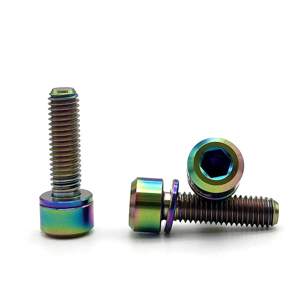Bicycle MTB Titanium stem screws M5*18 M5x20 M6*20mm allen hex Ti bolts with washer Spacer for bicycle Brake Caliper 1