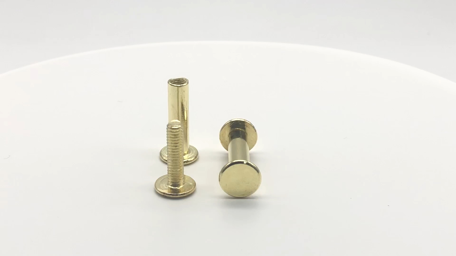 Copper Plated Male Female Screw account book butt side lock rivet rose gold nut album Stainless steel Chicago Screw Doub 1