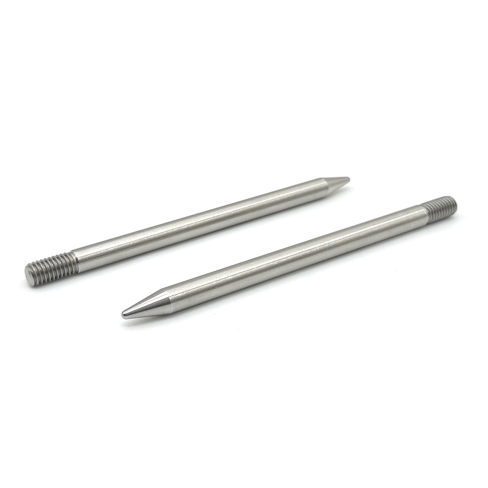 Non standard threaded pins plain 304 threaded stainless steel insert tip threaded pin 1