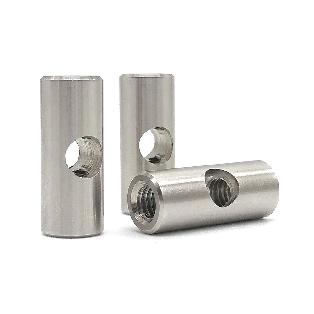 Stainless Steel Ss 304 A286 Ansi 316 A2-70 A4-70 Dowel Hole Barrel Nut Thread Round M10 Barrel Nut Titanium Barrel Nut 1