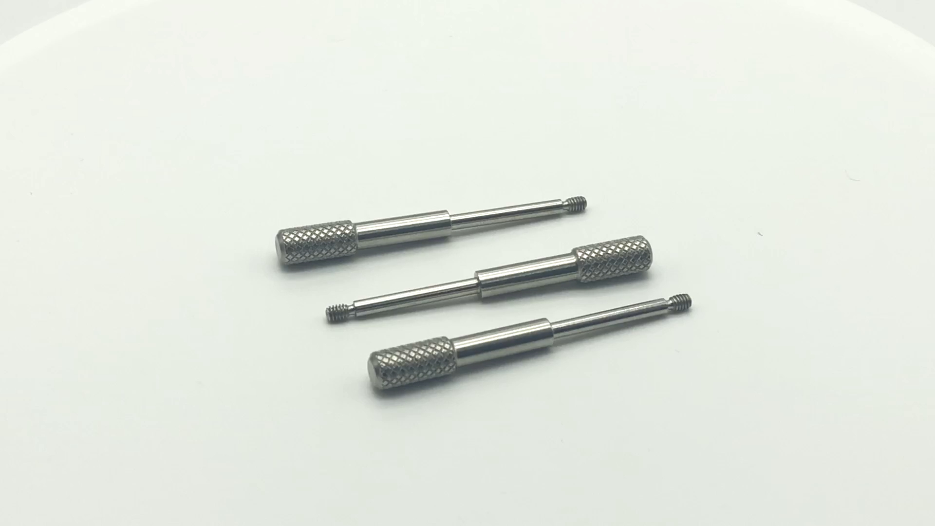 High Precision CNC Turning Stainless Steel Diamond Knurled Stepped Shaft Pin With Groove 1