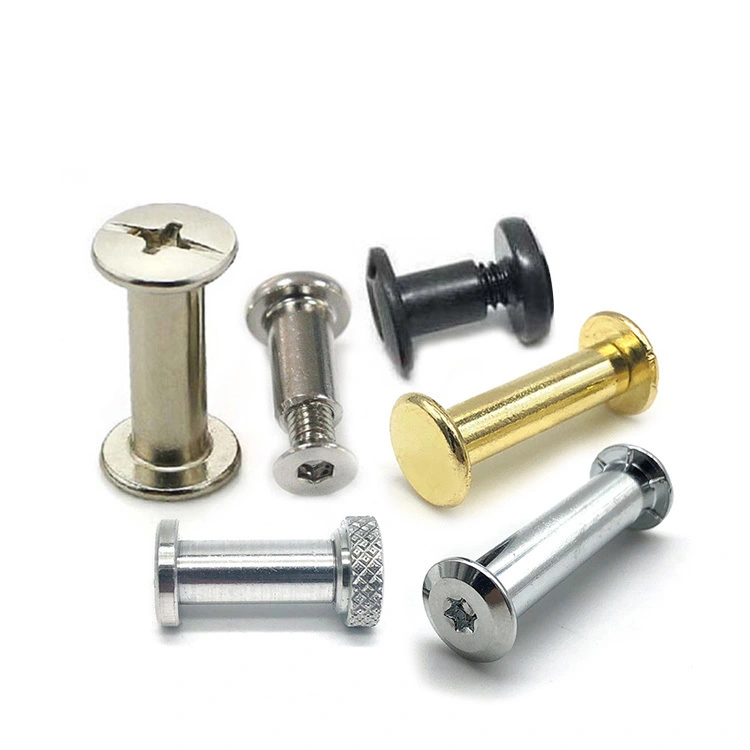 Chuanghe - Wholesale custom countersunk head sex bolt binding post rivet stainless steel male and female screw chicago screws for leather Chicago screw 1