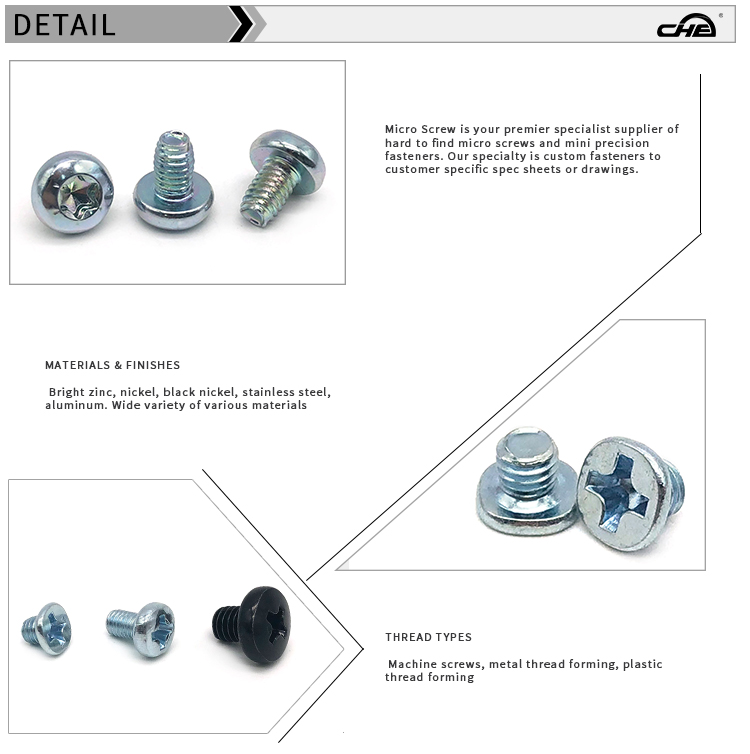 Chuanghe - China stainless steel self tapping miniature machine precision mini micro machine screws 8