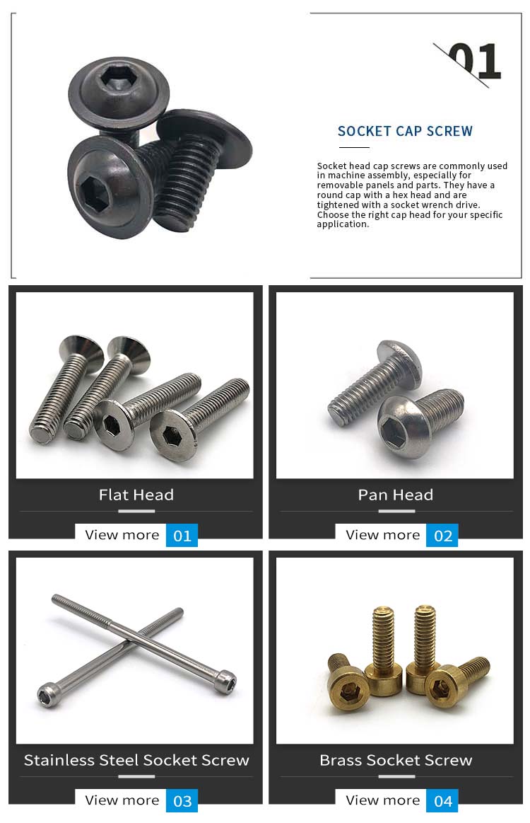 Chuanghe -stainless steel cylinder head Allen Bolt hex socket cap screws with lock nuts 9