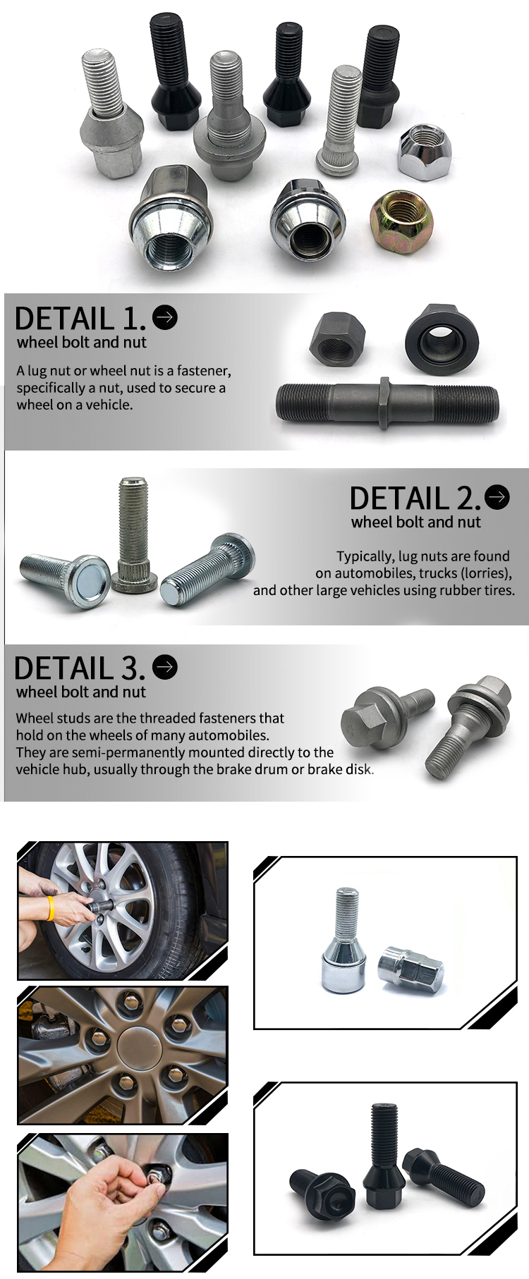 Chuanghe - Factory Hot Sale Wheel bolt and nut grade 10.9 Atuo screw 8
