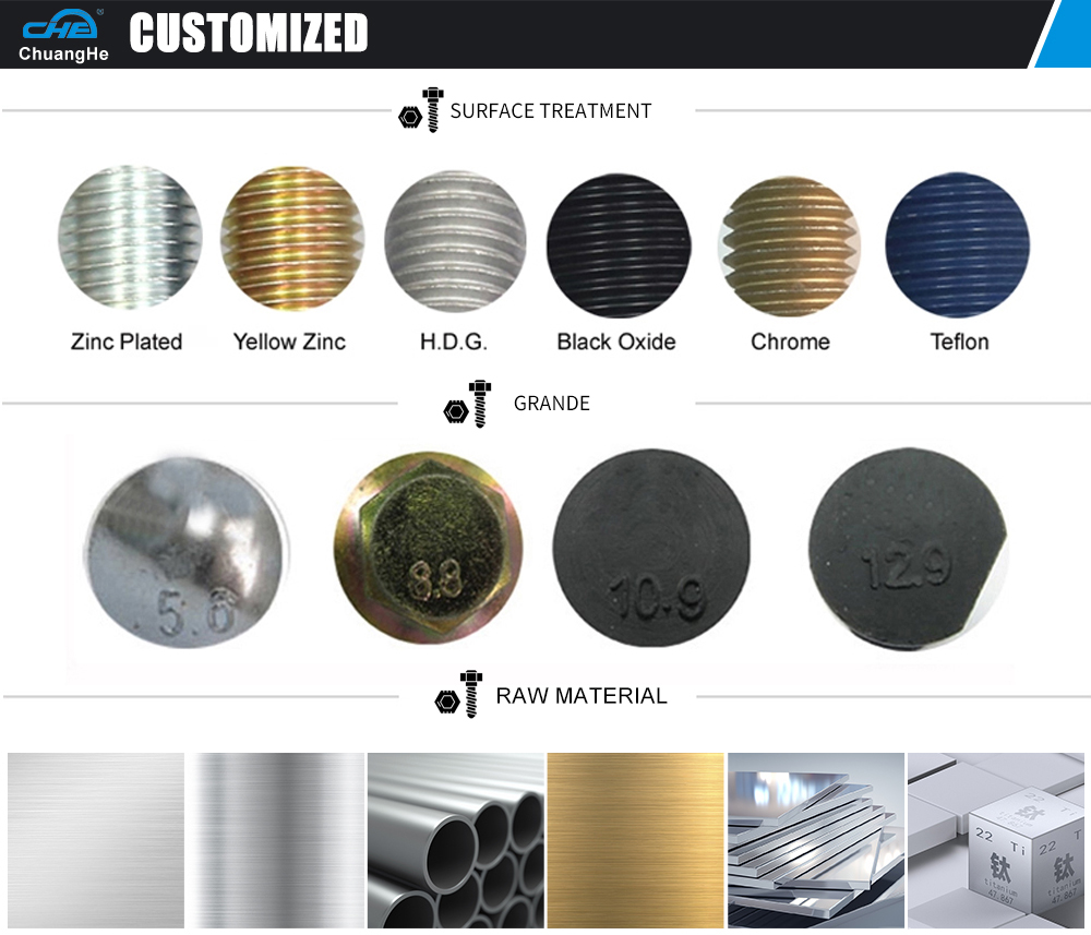 Chuanghe - acme threaded rod din 975 galvanized hollow threaded rod cnc double bolt m10 12mm 8mm unc A2 stainless steel threaded rod threaded rod 13